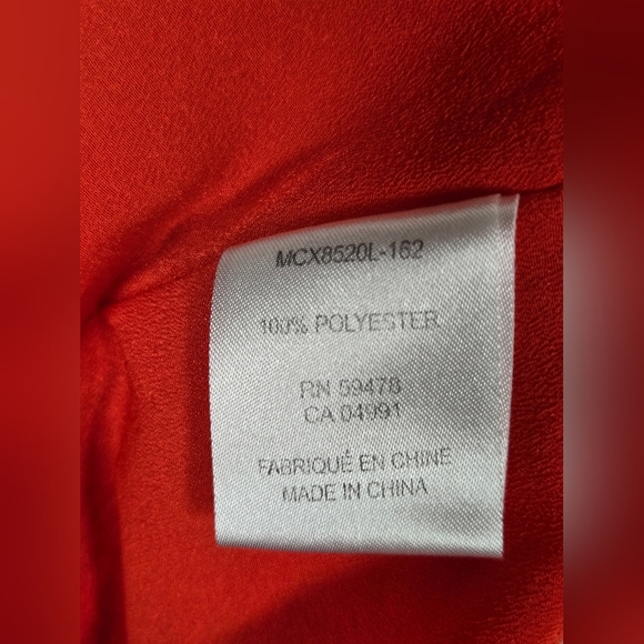 Cynthia Rowley 1X Bright Coral Sleeveless Top Button Back Cut Out Style - Picture 5 of 5